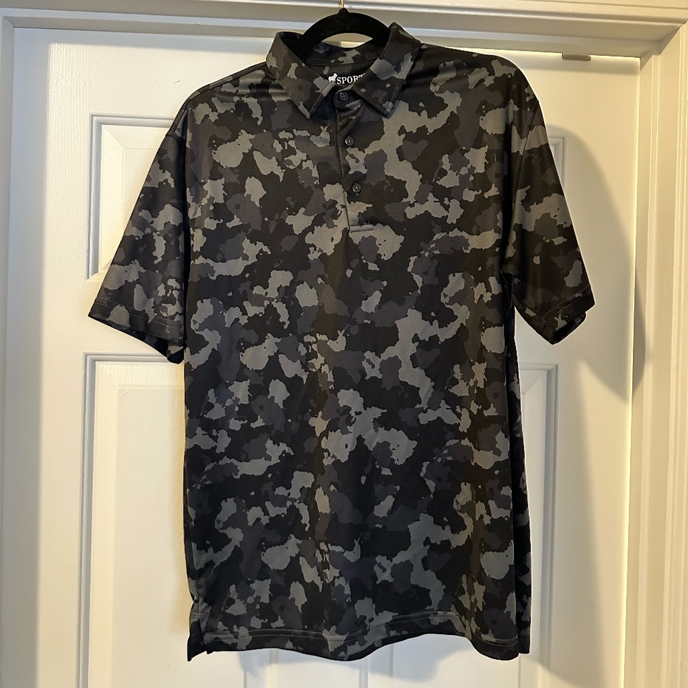 Horn Legend Black Camp Men's Golf Polo